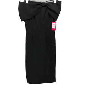 VINCE CAMUTO® Luxe Women's Bow Off-The-Shoulder Sheath Dress Black Dress Size 2